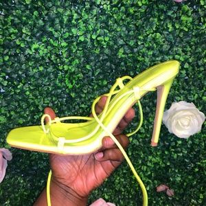 Yellow Strappy Heels
